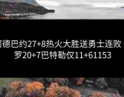 阿德巴约27+8热火大胜送勇士连败 希罗20+7巴特勒仅11+61153