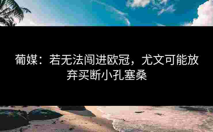 葡媒：若无法闯进欧冠，尤文可能放弃买断小孔塞桑