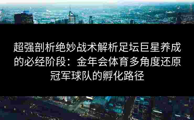 超强剖析绝妙战术解析足坛巨星养成的必经阶段：金年会体育多角度还原冠军球队的孵化路径